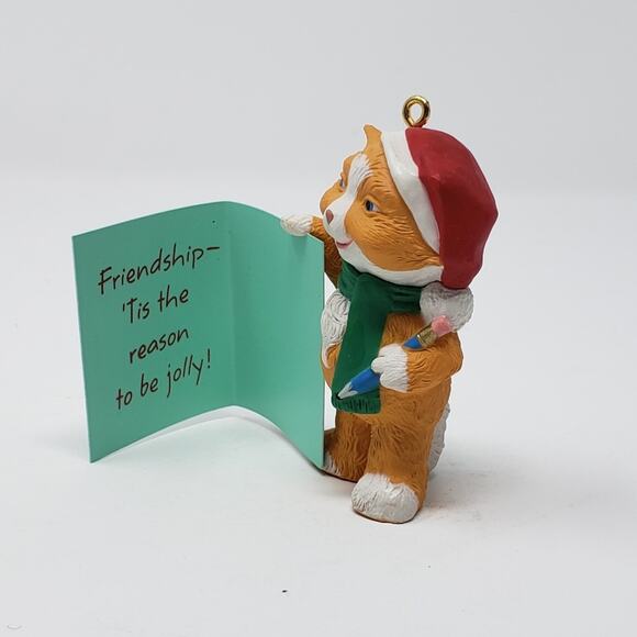 1992 Hallmark Friendly Greetings Keepsake Handcrafted Holiday Christmas Ornament - Picture 4 of 6